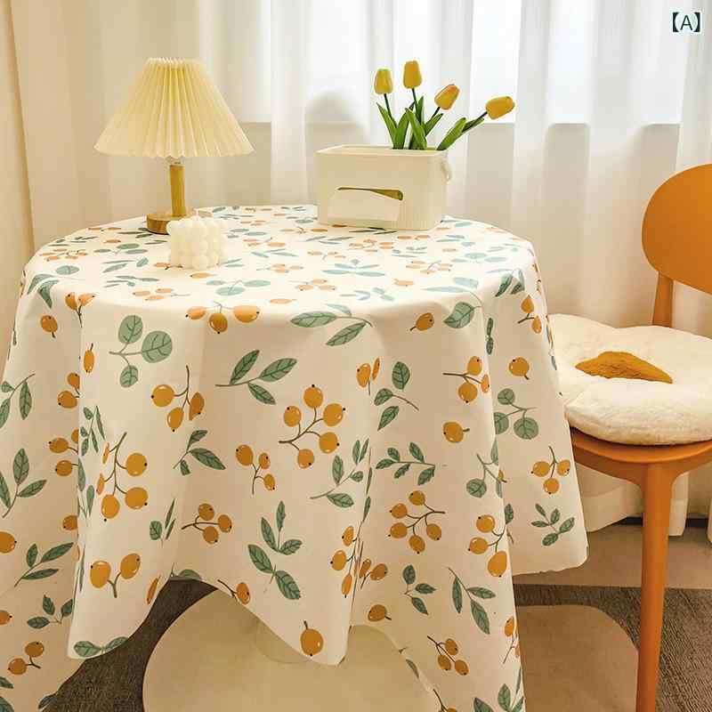 テーブルクロス フランネル ポリエステル インスタ風 おしゃれ 田園 カントリー ナチュラル 丸形 デスク ダイニング ティーテーブル カバー 防塵 汚れ防止 植物柄 花柄 チェック柄 リビング 学生寮 インテリア雑貨