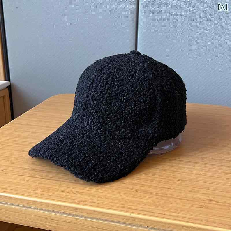 Cap - キャップ 男女兼用 秋冬 厚手 テディボア フリース素材 なめらか 保温 防風 無地 ベーシック シンプル カジュアル 普段使い ファッション 通学 通勤