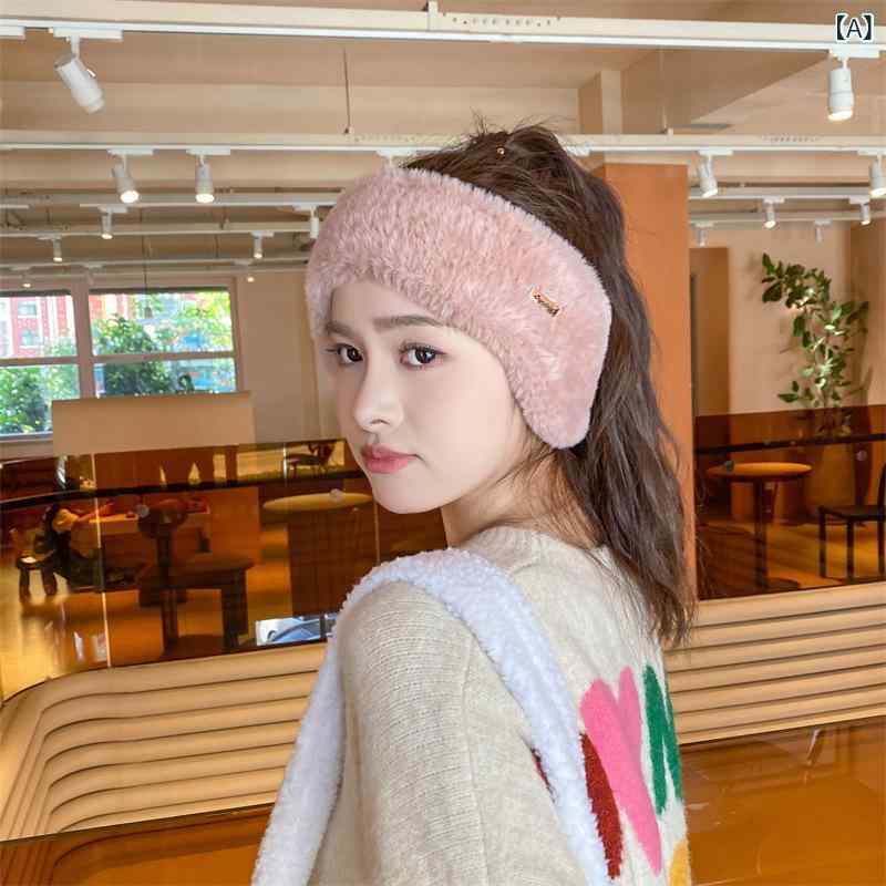 ヘッドバンド レディース スポーツ サイクリング ランニング 防風 防寒 保温 裏起毛 フリース イヤーウォーマー 耳当て あったか 秋冬(4)