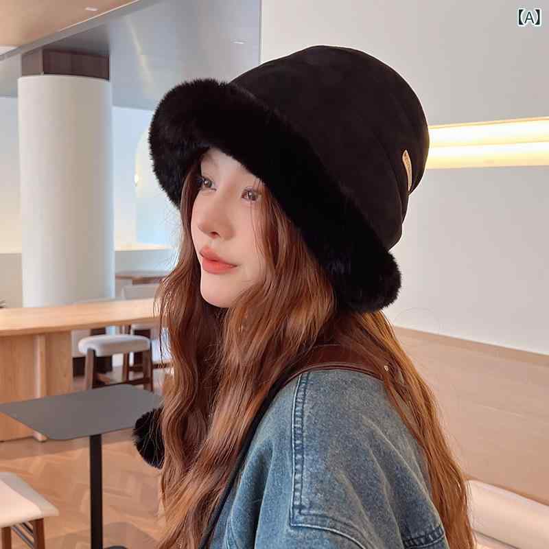 バケットハット レディース 冬 スエード調 韓国風 ふわふわ もこもこ 裏ボア あったか 保温 防風 耳あて付き 防寒 かわいい ポンポン付き カジュアル