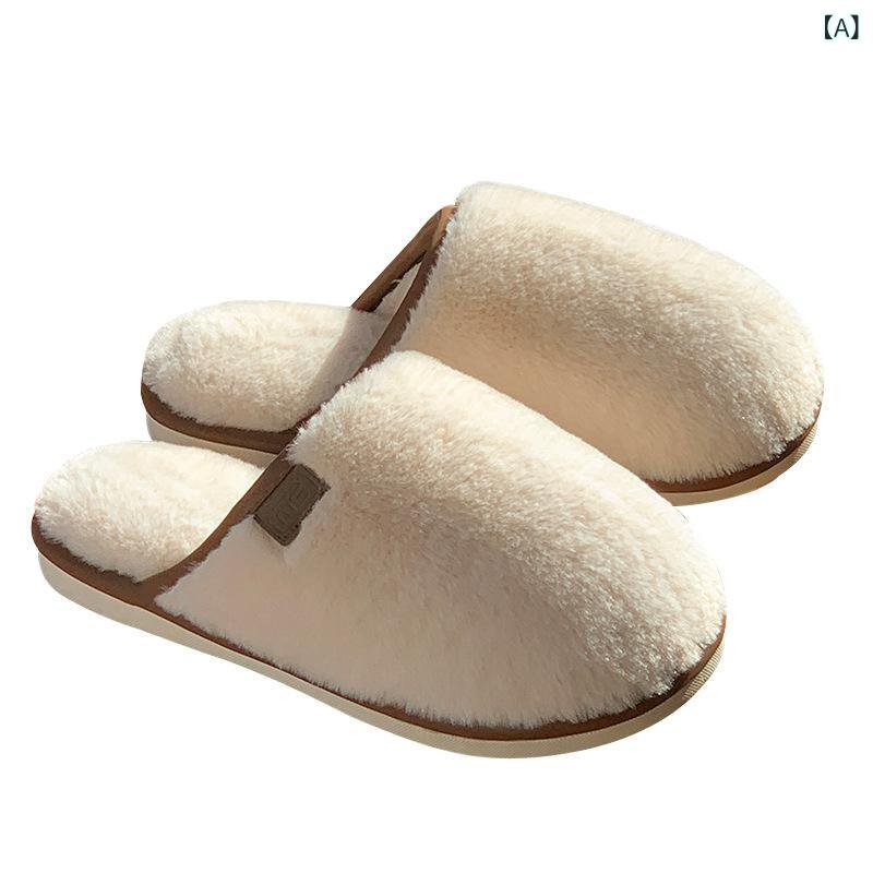 スリッパ レディース ルームシューズ フェイクファー モコモコ ボア クロスバンド 室内履き 暖かい 保温 滑り止め 大きいサイズ コットン 秋冬