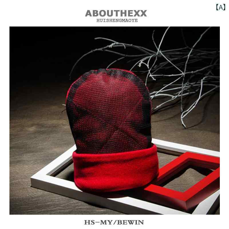 ニット帽 メンズ ユニセックス 韓国風 ストリートダンス ビーニー 防寒 保温 厚手 防風 耐久性 秋冬 カジュアル アウトドア 学生 大人用 ロールアップ(4)