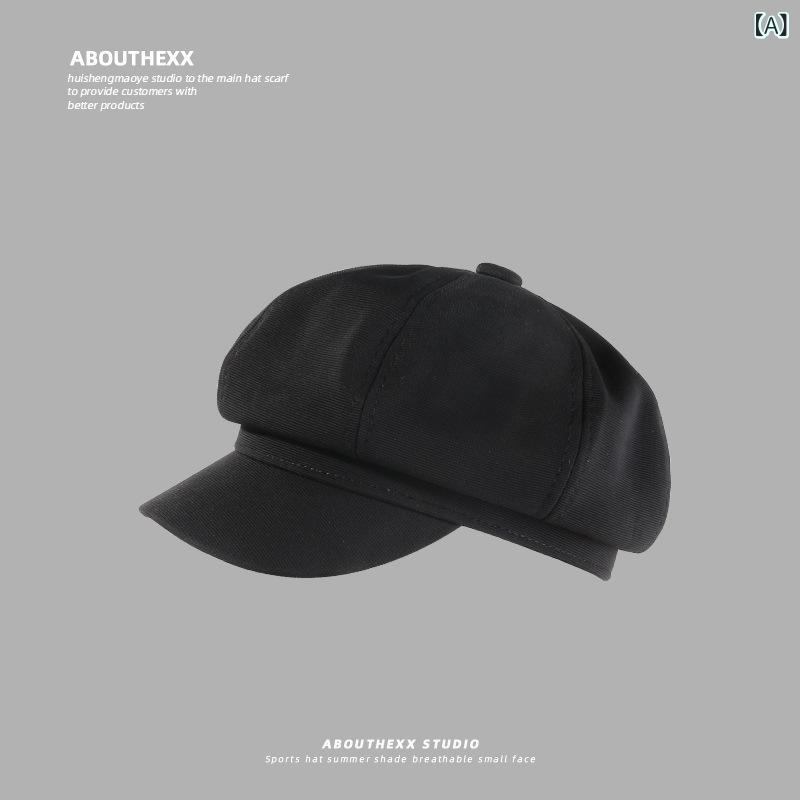 キャスケット レディース ベレー帽 春秋 頭囲ゆったり 日系 小顔効果 綿 UVカット 通気性 カジュアル シンプル 着回し万能