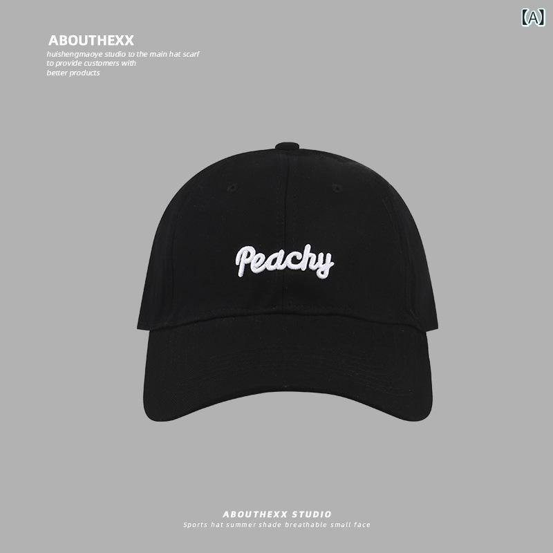Knit Hat - キャップ レディース 春夏 オールシーズン 韓国ファッション 綿 コットン つば広 UVカット 小顔効果 日よけ 通気性 カジュアル シンプル 普段使い