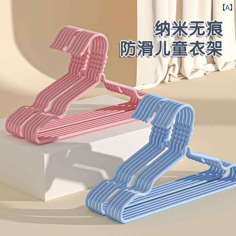 ハンガー キッズ ベビー 赤ちゃん用 子供服 物干し 室内干し 衣類ハンガー 型崩れ防止 跡がつかない 滑り止め付き ステンレス製 スリム収納 家庭用