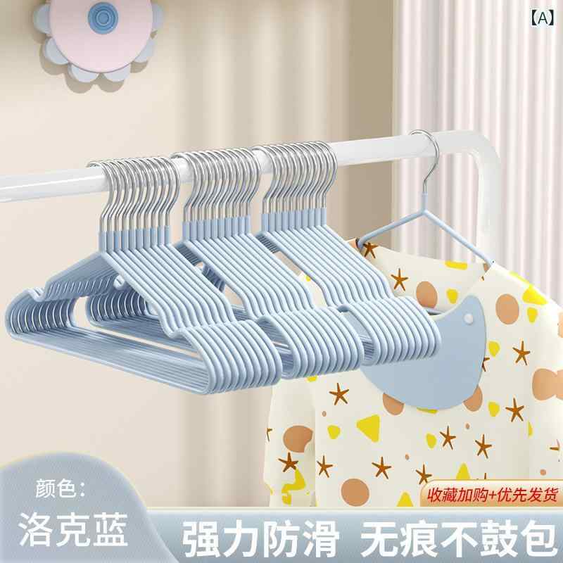 ハンガー ベビー 子供用 跡がつかない 滑り止め ステンレス製 物干し 洗濯 収納 型崩れ防止 高級感 ミ..