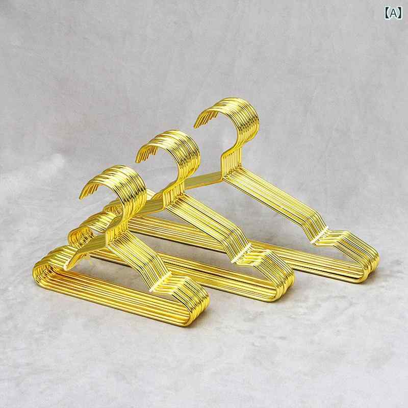 ハンガー ペット用 犬服 猫服 小動物 ミニサイズ 小型 金属製 鉄製 ゴールドカラー 衣類ハンガー ディ..