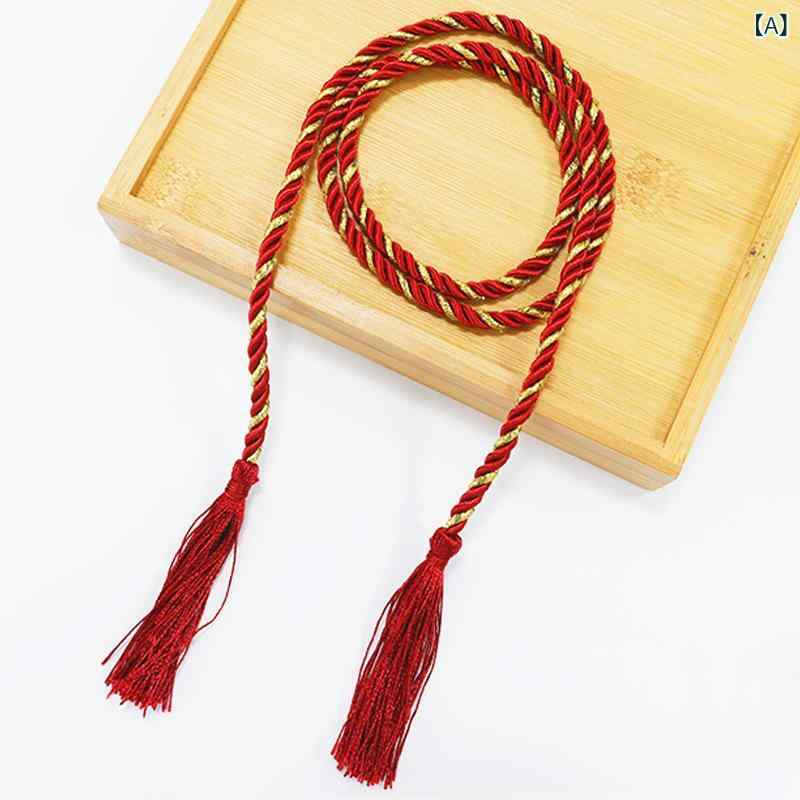 カーテンタッセル ロープ フリンジ タイバック ポリエステル製 モダン シンプル おしゃれ デザイン カーテンアクセサリー 窓装飾 インテリア 飾り紐