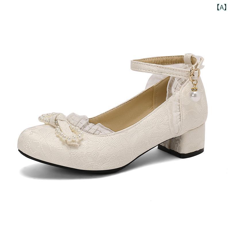 パンプス キッズ 女の子 ヒール フォーマル 馬面スカート プリンセス ロリータ風 漢服 チャイナドレス ..