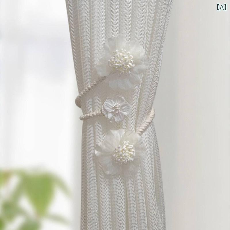 カーテンアクセサリー 枝花模様 おしゃれ レースカーテン クリップ 上質 高級感 装飾 モダン インテリア リビング 寝室 収納 ホルダー