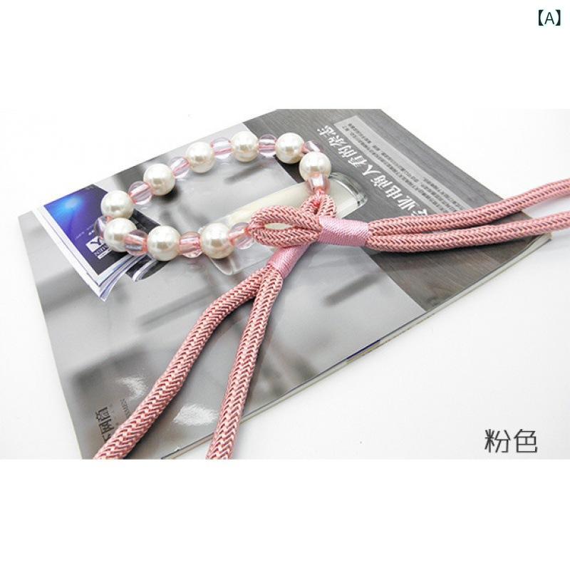 カーテンタッセル パール クリスタル ビーズ ボール型 布製 上品 装飾 留め具 ホルダー インテリア シ..