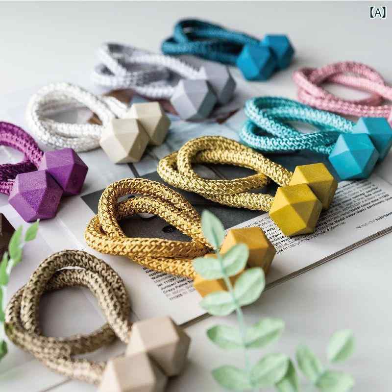 カーテンタッセル キューブ型 バックル 結び紐 留め具 房掛け不要 シンプル モダン スタイリッシュ 部屋 リビング インテリア 模様替え アクセント 2個セット