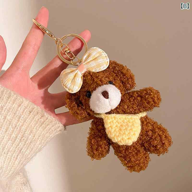 キーホルダー ぬいぐるみ クマ かわいい バッグチャーム アクセサリー ミニ テディ...