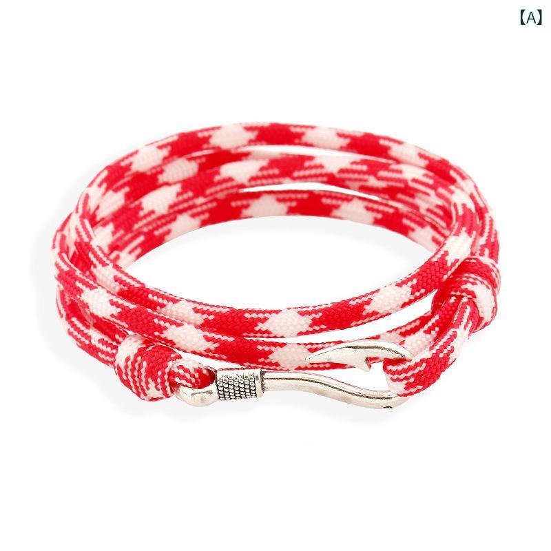 アクセサリー 男女兼用 コットンロープ ロング ブレスレット おしゃれ ファッション 個性的 カラフル ..