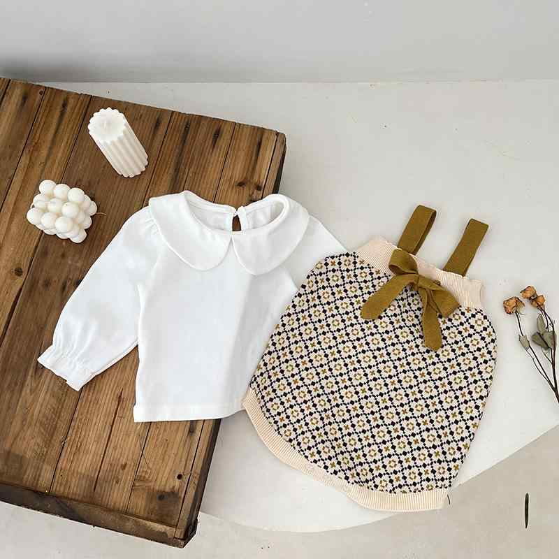 ロンパース 女の子 ベビー 女児 赤ちゃん 韓国風 おしゃれ かわいい ニット サロペット風 オーバーオール風 ノースリーブ プルオーバー 春秋 普段使い 綿 レーヨン