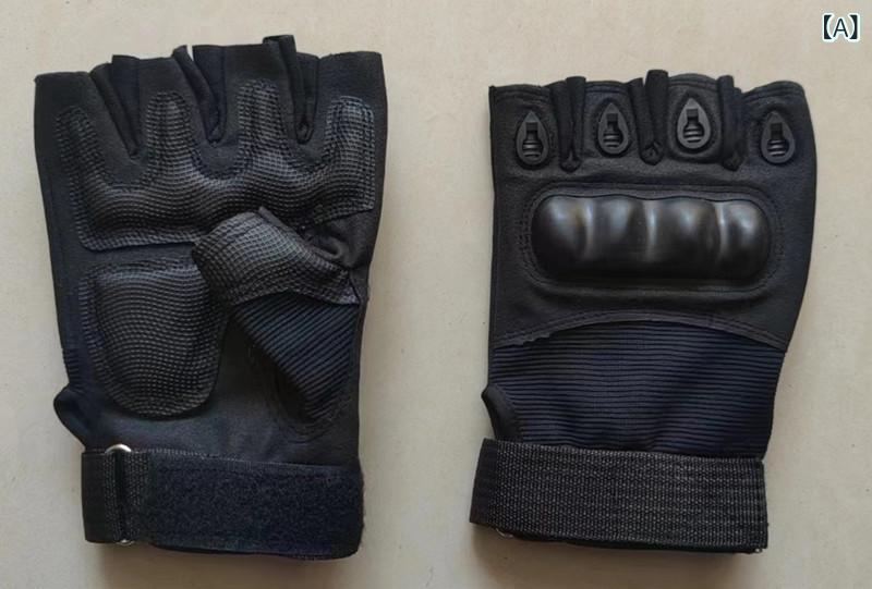 グローブ メンズ ハーフフィンガー 半指 アウトドア スポーツ サイクリング バイク トレーニング ミリ..