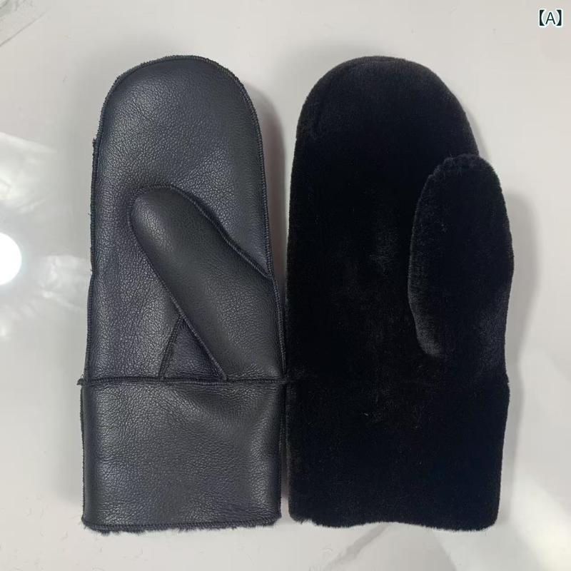 手袋 男女兼用 メンズ レディース 冬用 防寒 保温 人工皮革 裏起毛 厚手 防水 サイ...
