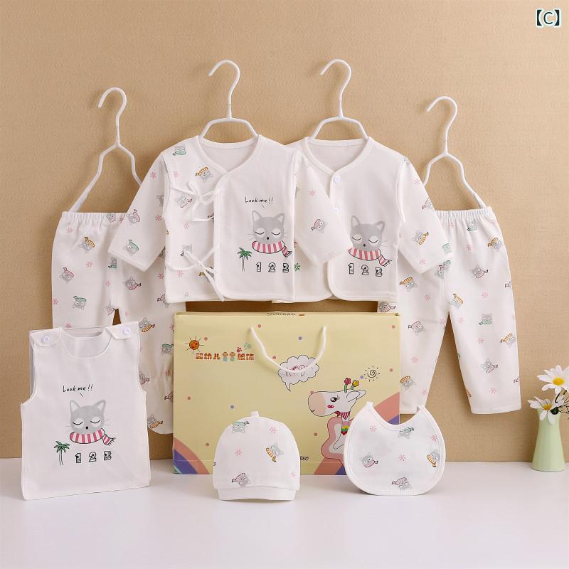 ベビー服 キッズ ベビー 新生児 秋冬 7点セット コットン ギフトセット 肌着セット...