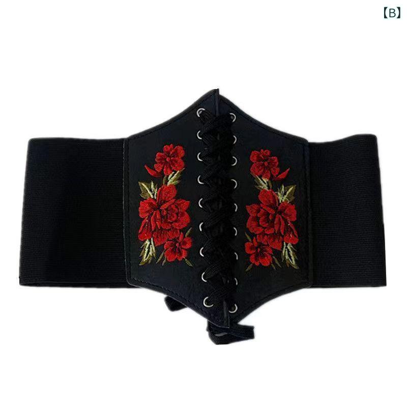 ウエストマーク レディース 薔薇刺繍 フレンチスタイル フェイクレザー ワイド コ...