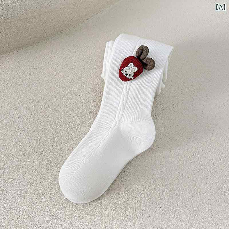 タイツ キッズ 女の子 春秋 コーマ綿 コットン キャラクター にんじん プリンセス風 かわいい レギンス..