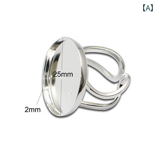 指輪台 メンズ レディース s925シルバー フリーサイズ 空枠 丸型 幾何学模様 DIYパーツ 宝石埋め込み用 ハンドメイド素材 シンプルデザイン オリジナルアクセサリー作り