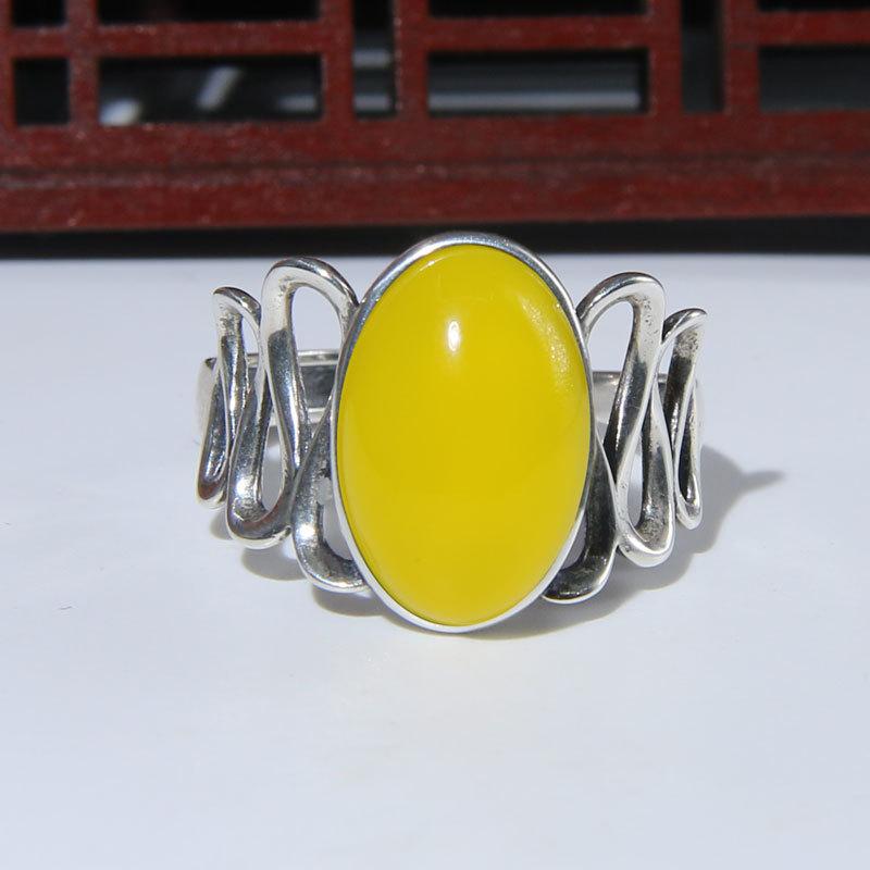 指輪 レディース 純銀 925シルバー 楕円 空枠 リング台 石座 レトロ アンティーク ヴィンテージ 燻し加..