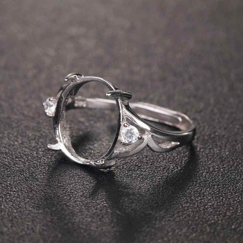 指輪 レディース S925 純銀 シルバー925 ハート形 リング枠 DIY 自作用 ハンドメイド オリジナルアクセサリー 石なし 空枠 シンプル サイズ調整可能 オープンリング プラチナカラー ローズゴールド 高品質