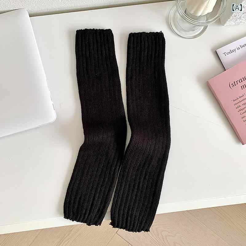 レッグウォーマー 女の子 キッズ オーバーニー ロング丈 アクリル ニット ルーズソックス ロリータ か..