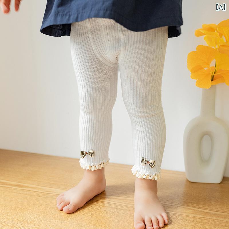 レギンス スパッツ 女の子 ベビー 幼児向け 秋冬 普段使い 外出用 綿 コットン 9分丈 無地 柔らかい 肌触り 高ウエスト ゴムウエスト 着回し 万能 かわいい