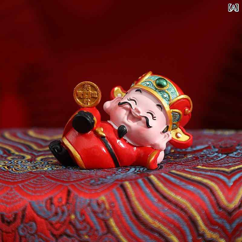 樹脂置物 財神様 縁起物 福の神 灰皿 スマホスタンド 携帯立て トレイ 小物入れ レジン製 キャラクター..