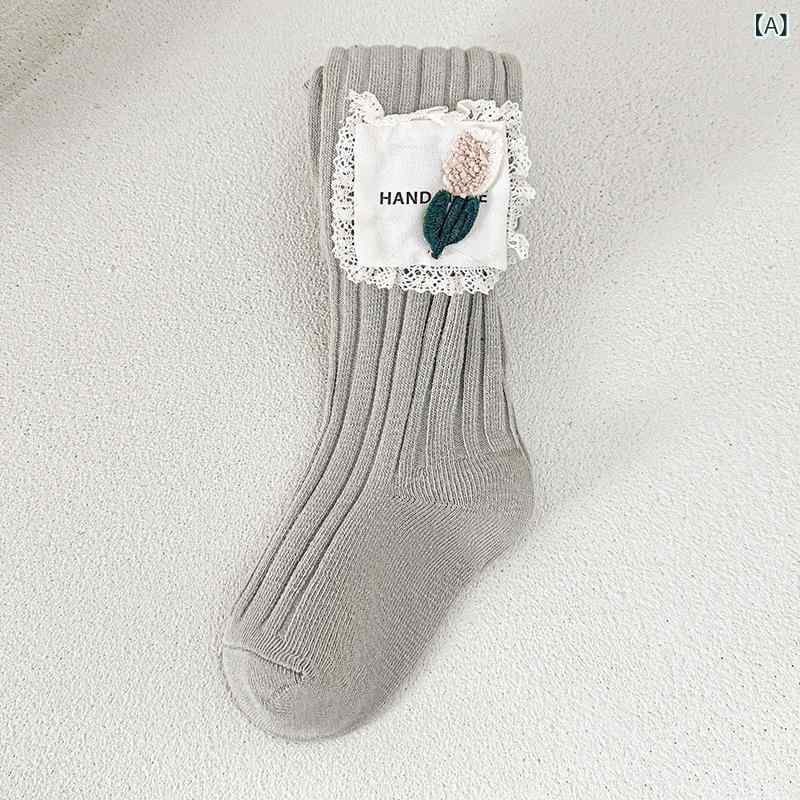 タイツ 女の子 キッズ 精紡綿 コットン 無縫製 薄手 通気性 吸汗速乾 かわいい フリル 無地 普段使い 小中学生 春夏