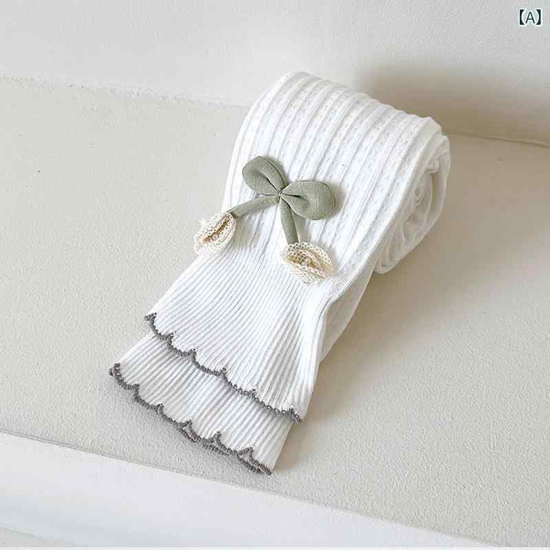 レギンス キッズ 女の子 子供 春秋 韓国風 フリル ニット 9分丈 ハイウエスト コットン スパッツ 普段使い カジュアル カラバリ豊富