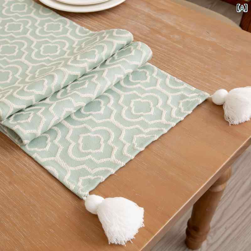 テーブルランナー テーブルクロス 綿麻 ポリエステル混紡 北欧風 幾何学模様 モロッコデザイン ダイニング リビング コーヒーテーブル ベッド テレビボード シューズラック 装飾 多用途