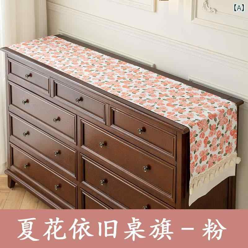 テーブルランナー フレンチ モダン 北欧風 クリームカラー ナチュラルテイスト タッセル付き 高級感 ピ..