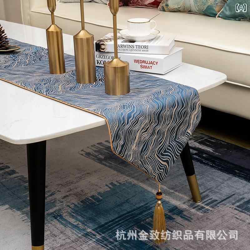 テーブルランナー 北欧風 シンプル モダン 高級感 上質 洗練された ポリエステル製 植物柄 ダイニングテーブル コーヒーテーブル ベッドスロー センタークロス