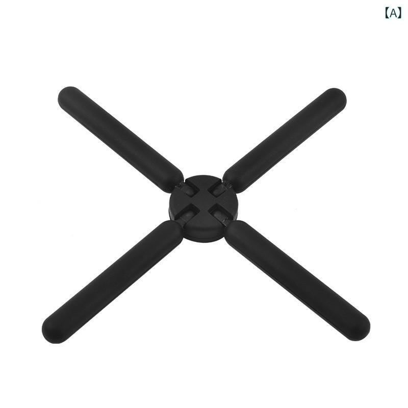 キッチン雑貨 シリコン ナイロン製 十字型 家庭用 耐熱 滑り止め 鍋敷き コースター ランチョンマット 食卓 ダイニング 無地 モダン シンプル ブラック レッド ブルー グリーン 多色展開