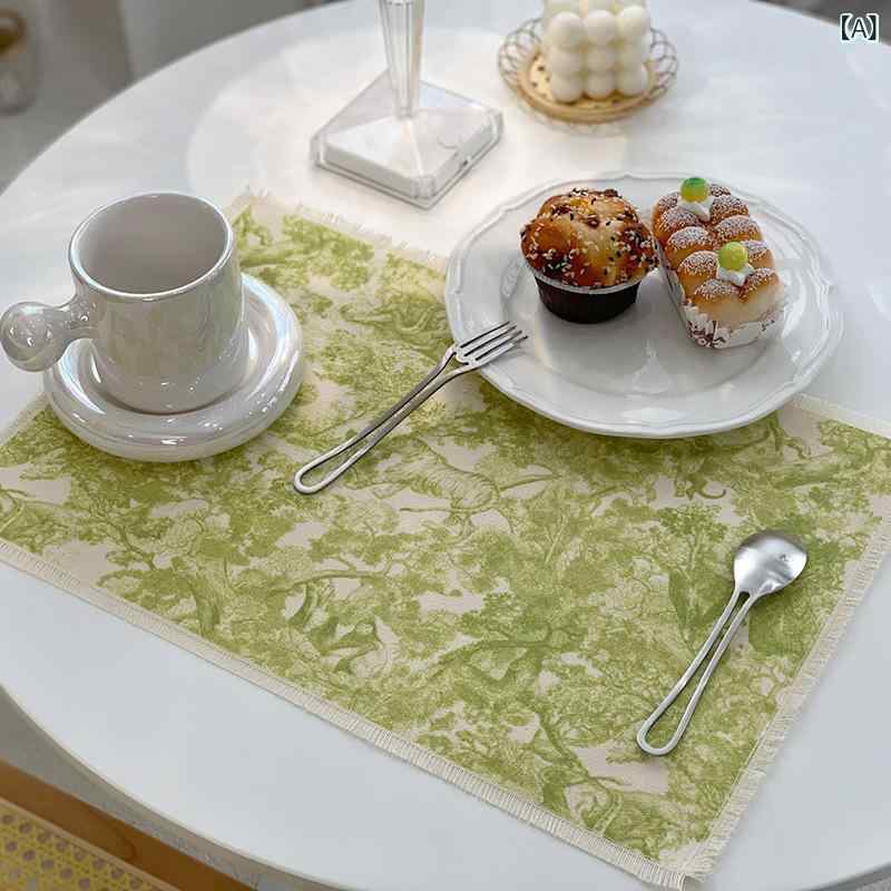 ランチョンマット 綿麻 コットン リネン 撥水加工 耐熱 防汚加工 洗える おしゃれ ナチュラル カジュアル ダイニング 食卓用 プレースマット テーブルマット コースター 正方形 テーブルクロス カフェ 多色展開