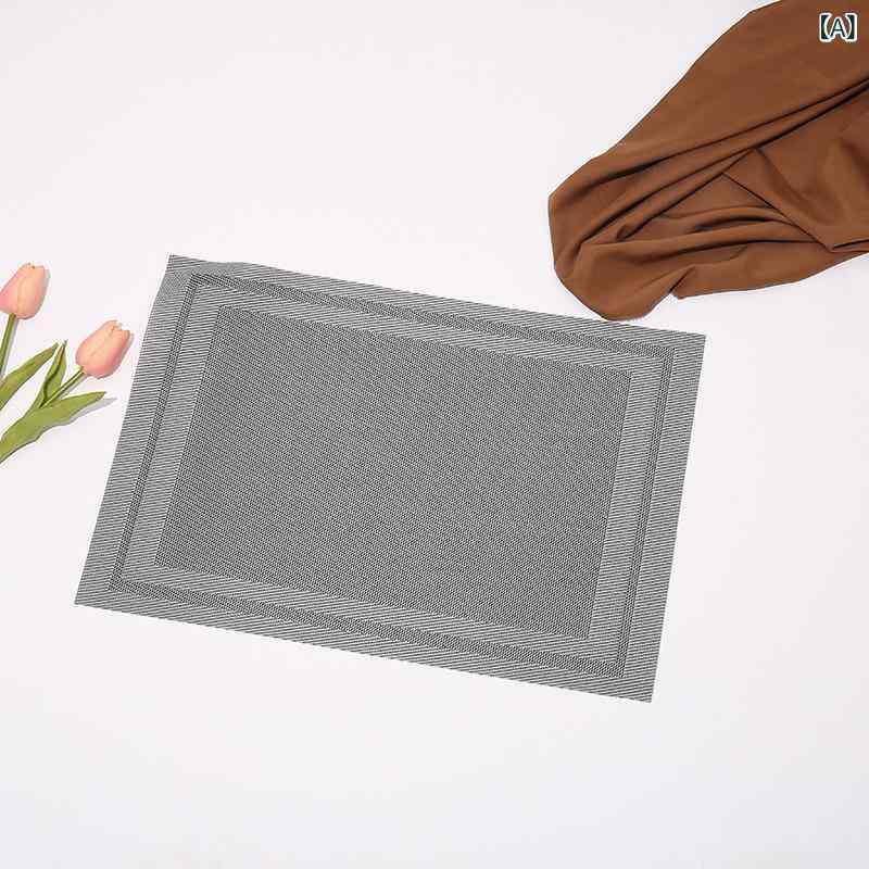 ランチョンマット PVC製 シンプルモダン 防汚 防水 撥水 洗える 長方形 ダイニング キッチン 食卓 ホテル 業務用 家庭用 プレイスマット