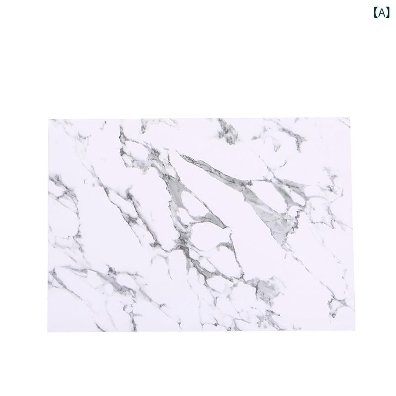 ランチョンマット マーブル柄 PUレザー 合皮 両面 滑り止め 防水 耐熱 断熱 コースター セット おしゃれ 高級感 ダイニング 食卓 汚れ防止 長方形 円形 プレースマット