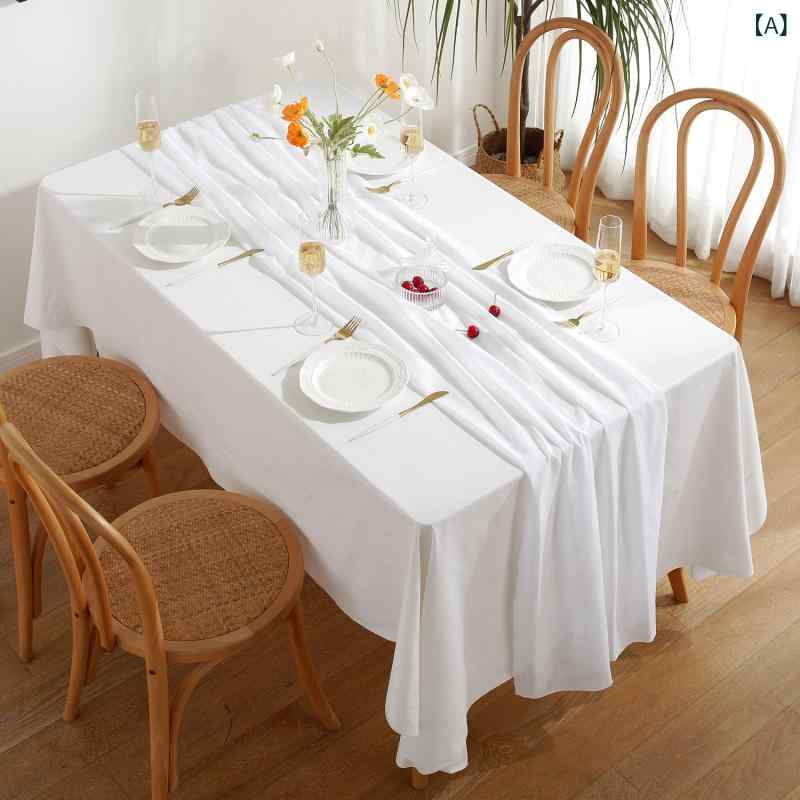 テーブルランナー ヨーロピアン調 シフォン ポリエステル 綿麻調 シンプル 無地 結婚式 宴会 パーティ..
