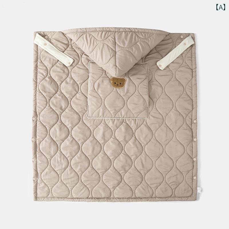 ベビーケープ ポンチョ 秋冬 防風 防寒 フード付き 厚手 フリース 暖かい 新生児 ベビーカー 抱っこ紐 ..