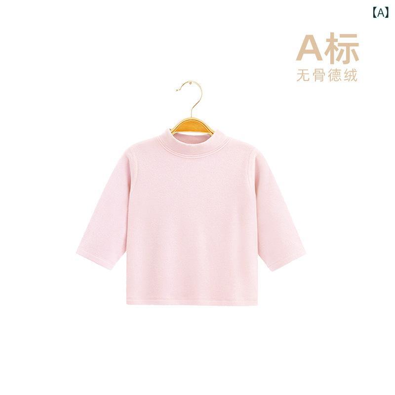 トップス ベビー 子供 吸湿発熱 保温 蓄熱 あったか 裏起毛 ハイネック 長袖 インナーシャツ コットン..