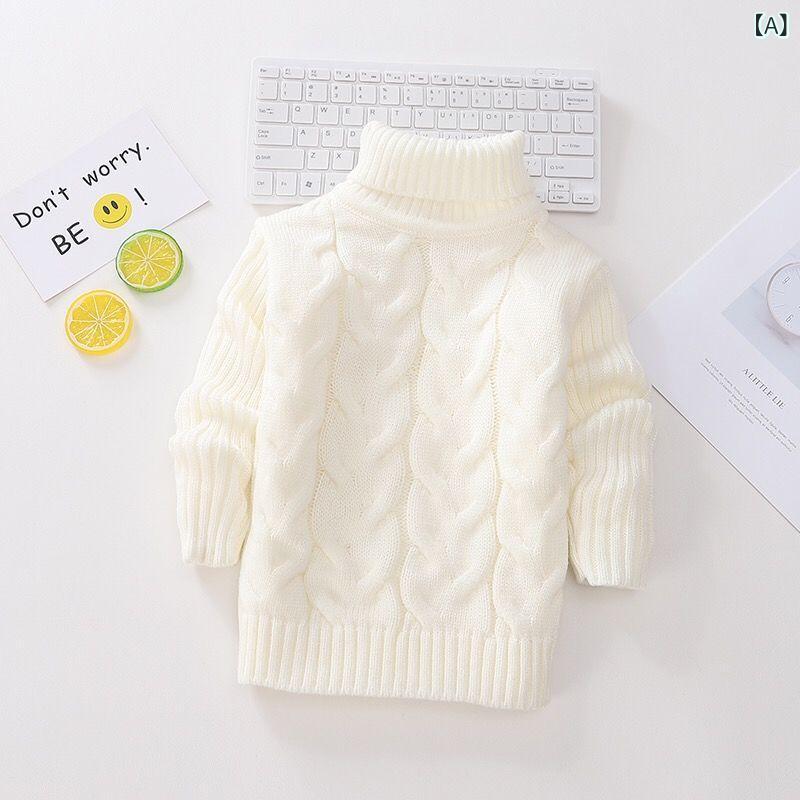 ニット キッズ ベビー 子供服 男の子 女の子 ハイネック タートルネック セーター プルオーバー 長袖 ..