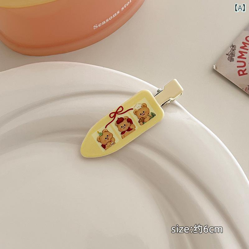 ヘアクリップ レディース キッズ かわいい 猫 キャラクター 前髪 サイドクリップ 後れ毛 跡がつかない ..