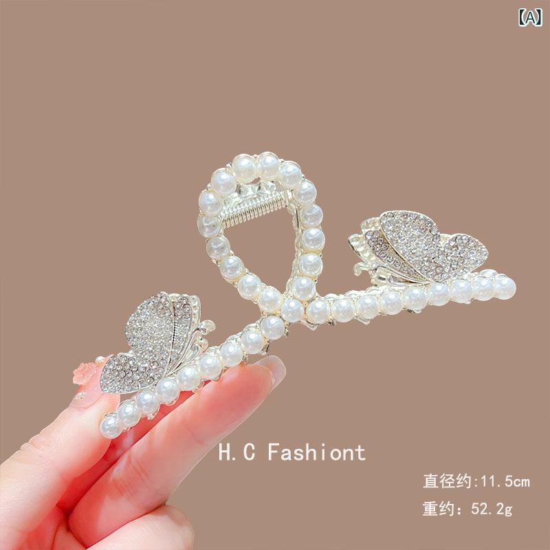 ヘアクリップ レディース 花 フラワー バンスクリップ シャーククリップ まとめ髪 アップヘア 後頭部 ..