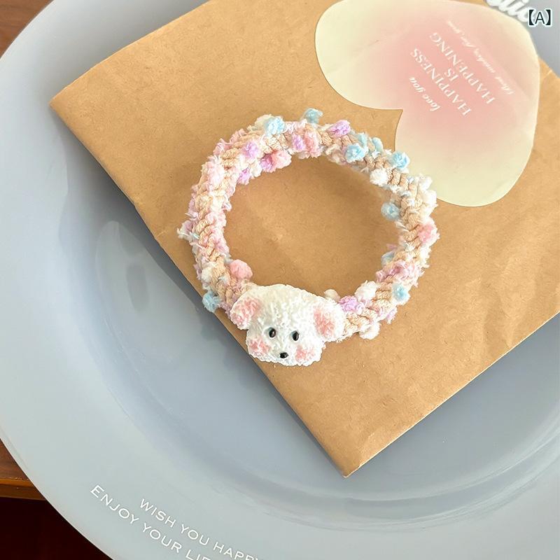 ・カテゴリ: ヘアゴム・素材: 布・加工方法: 手作り・カラー展開: 白犬、茶犬、黄犬・流行要素: 犬・スタイル: 韓国・特徴: 高弾力・スタイルカテゴリ: 清新・甘め・流行要素カテゴリ: 十二支