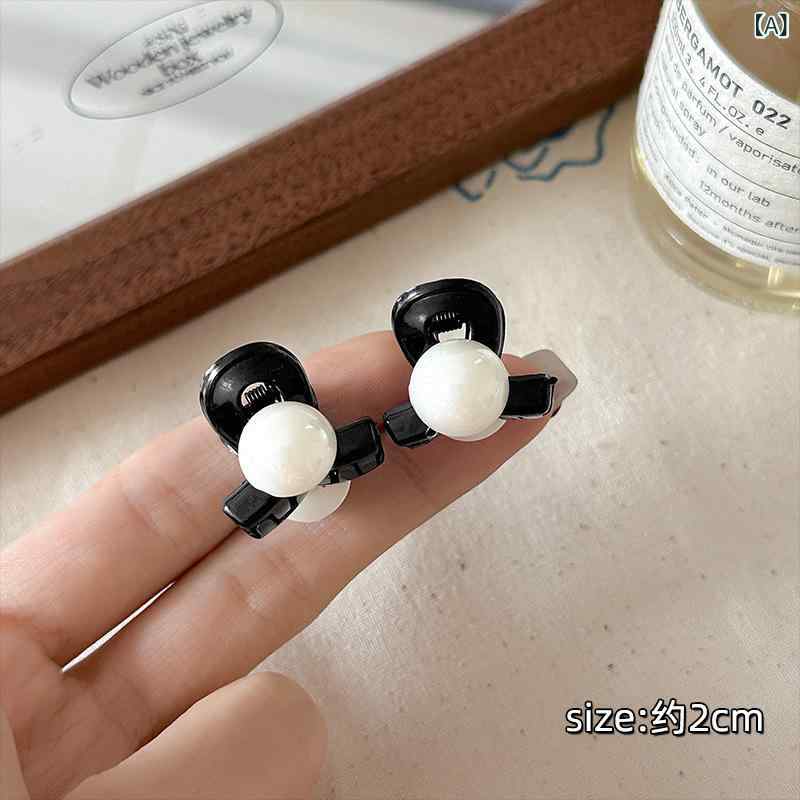 ヘアクリップ レディース 上品 パール ミニ バンスクリップ 前髪 サイド 後れ毛 髪留め 髪飾り エレガ..