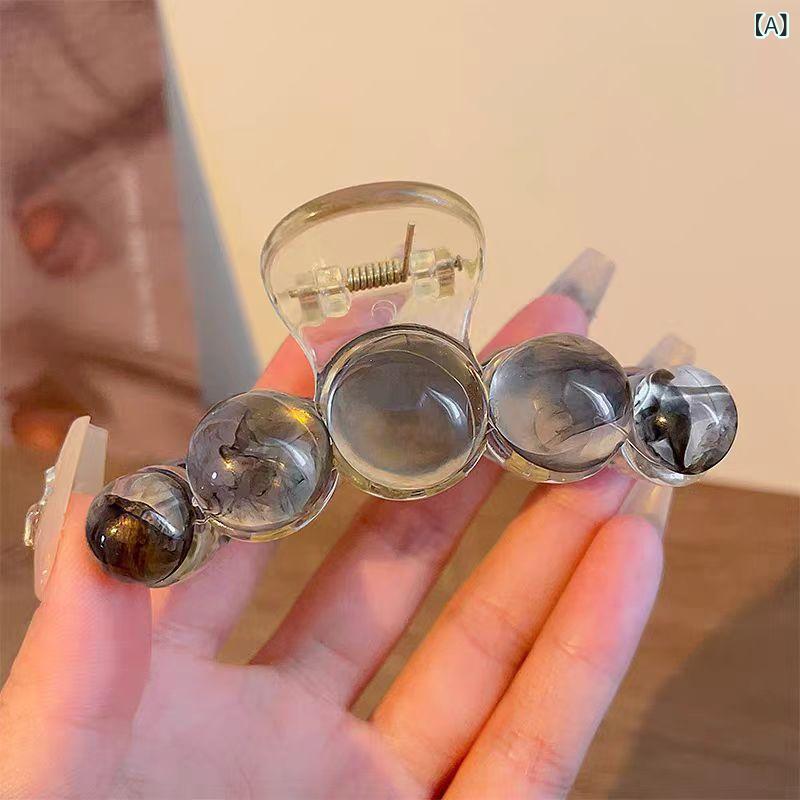 バンスクリップ レディース フレンチレトロ アクリル ライトラグジュアリー 個性的 シンプル まとめ髪 ..