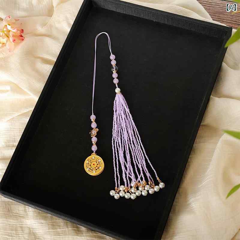 チャーム タッセル フリンジ 吉祥羅盤 古風 中華風 エスニック 開運 ラッキーアイテム 車用飾り バッグ..