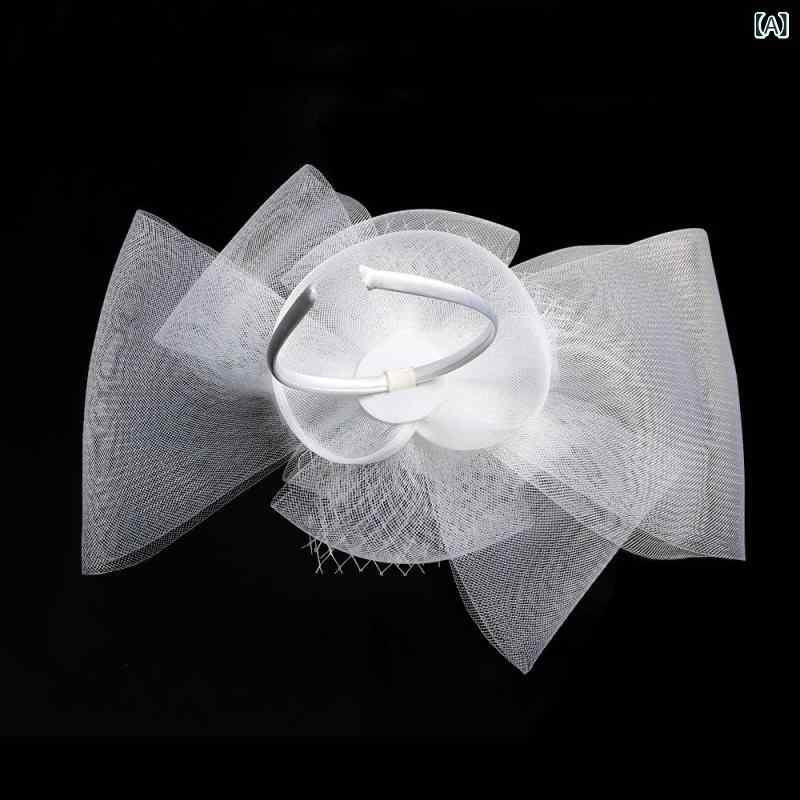 ヘッドドレス レディース レトロ ヴィンテージ風 欧米風 羽根飾り チュール リボン 花飾り 絹紗 髪飾り ブライダル 結婚式 パーティー お呼ばれ フォーマル ティーパーティー 披露宴 二次会 イベント 成人式 卒業式